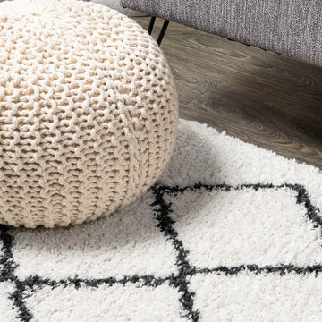 Cami Moroccan Style Diamond Shag Area Rug